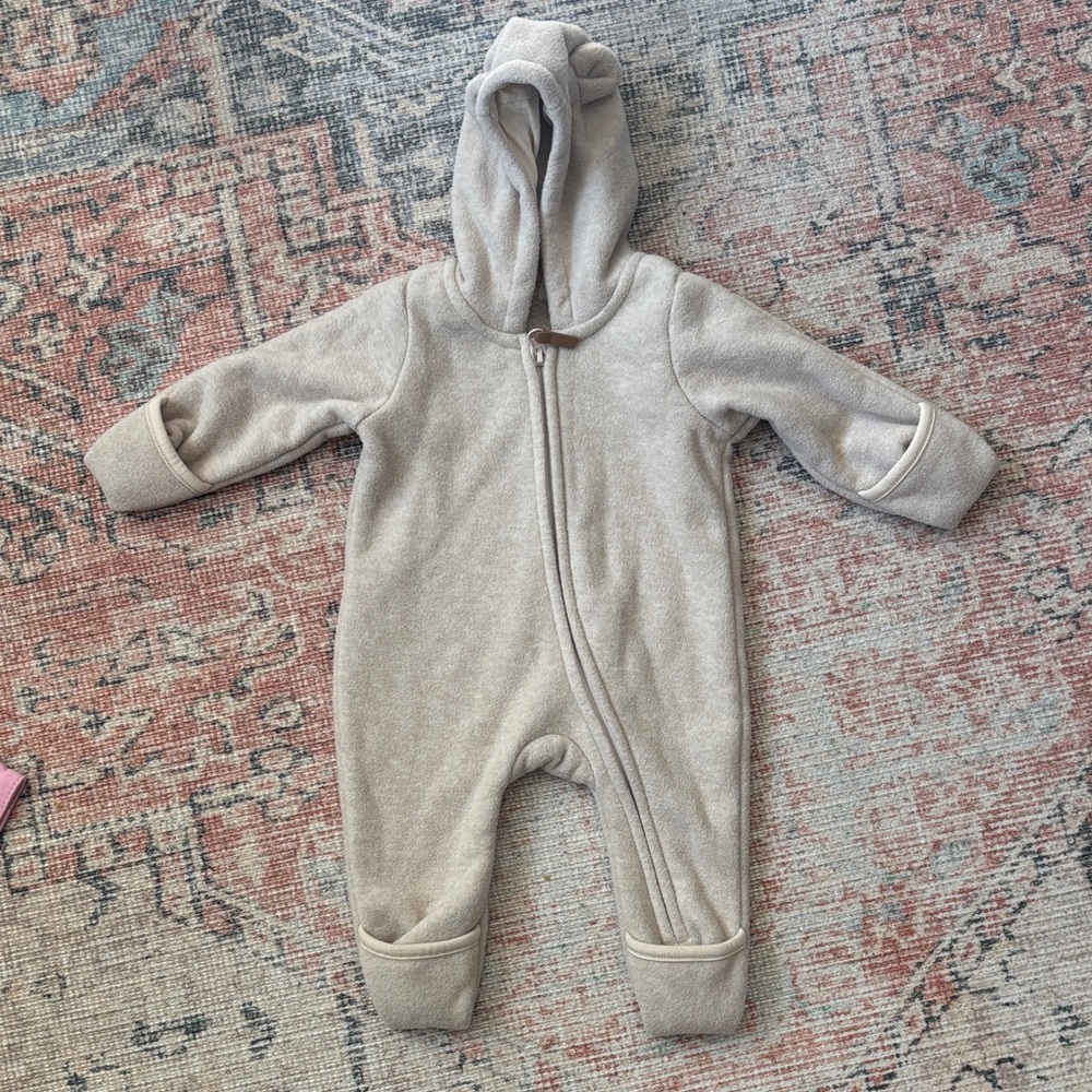 H&M hooded fleece jumpsuit